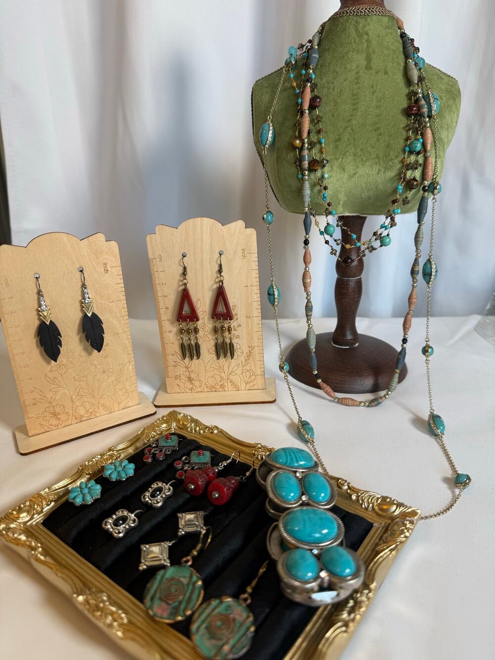 Southwestern Jewelry Lot of 11 Turquoise Boho Western Bundle